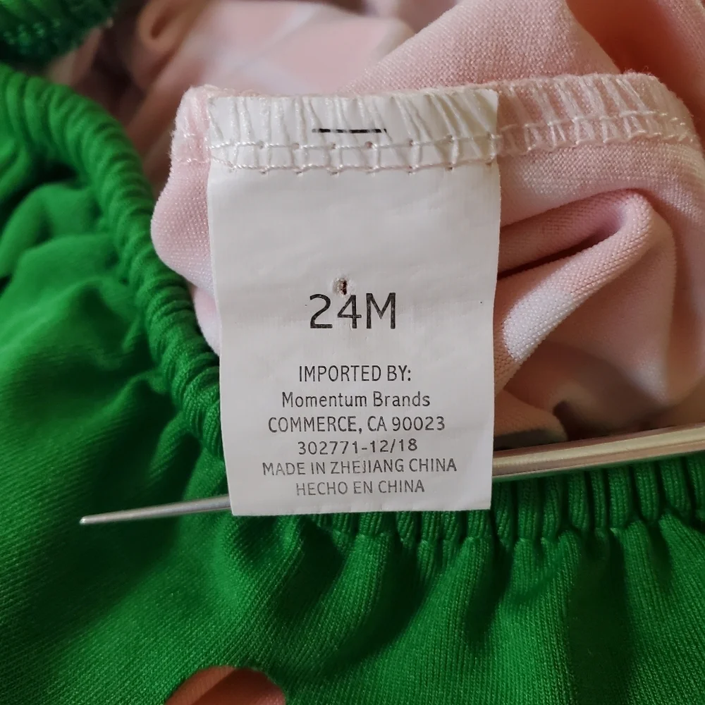 K1340 * Unbranded Girls Pineapple One Piece Swimsuit Pink Peach Size 24M